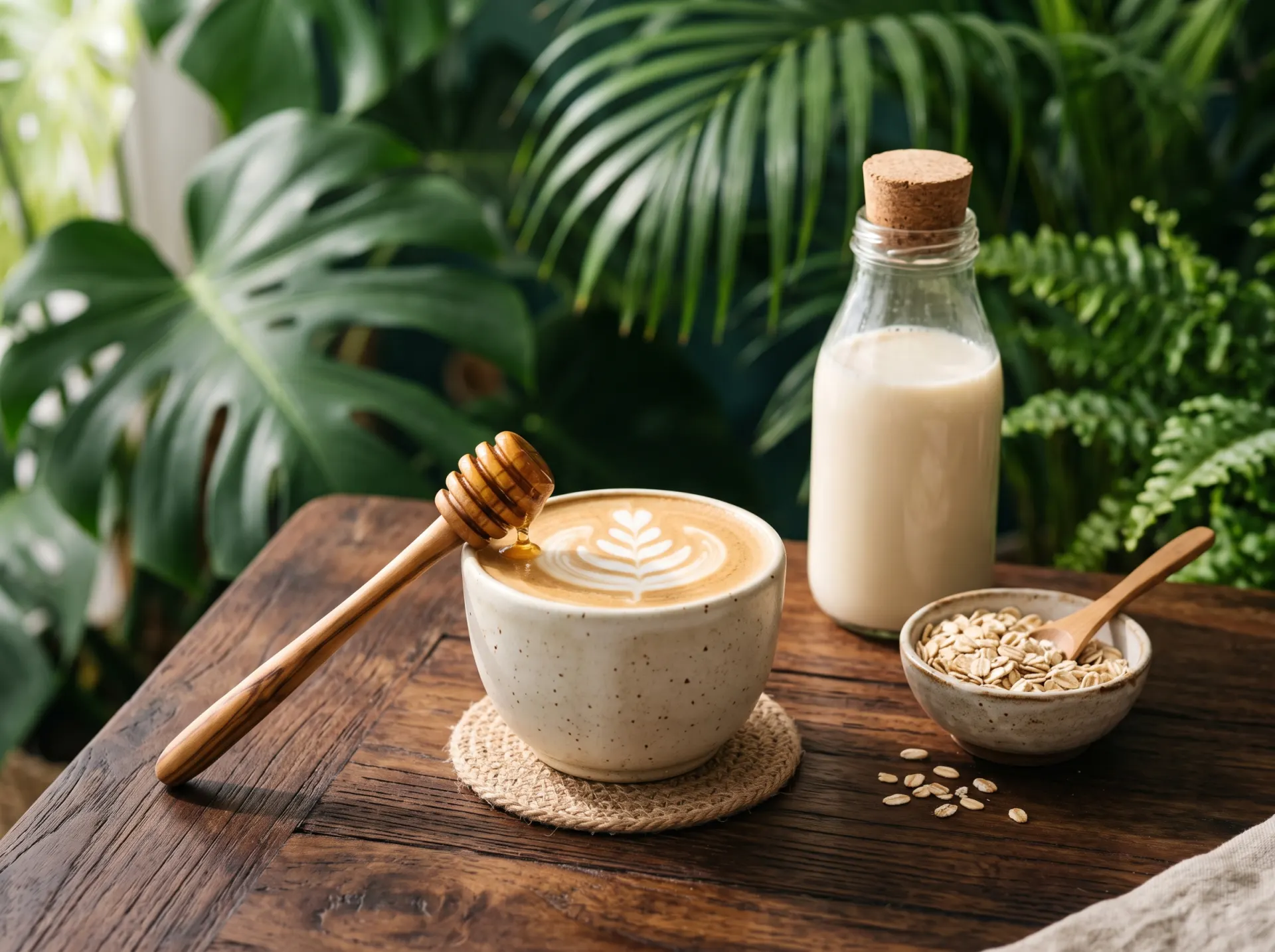 Honig-Hafer Latte
